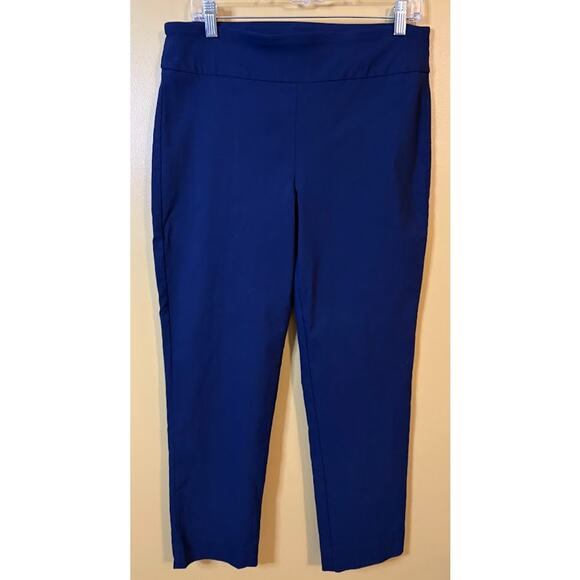 Crown & Ivy Women's Navy Pull-on Ankle Pants Size 10 - Picture 1 of 7